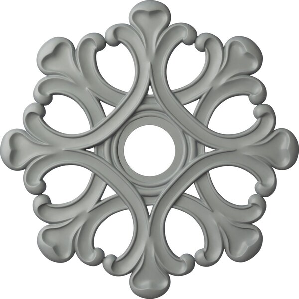 Ekena Millwork Angel Ceiling Medallion (Fits Canopies up to 4 3/8"), 20 7/8"OD x 3 5/8"ID x 1"P, Primed White CM20AN - main
